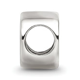 Sterling Silver 925 Polished Letter O Bead Elegant Solid Cast Design